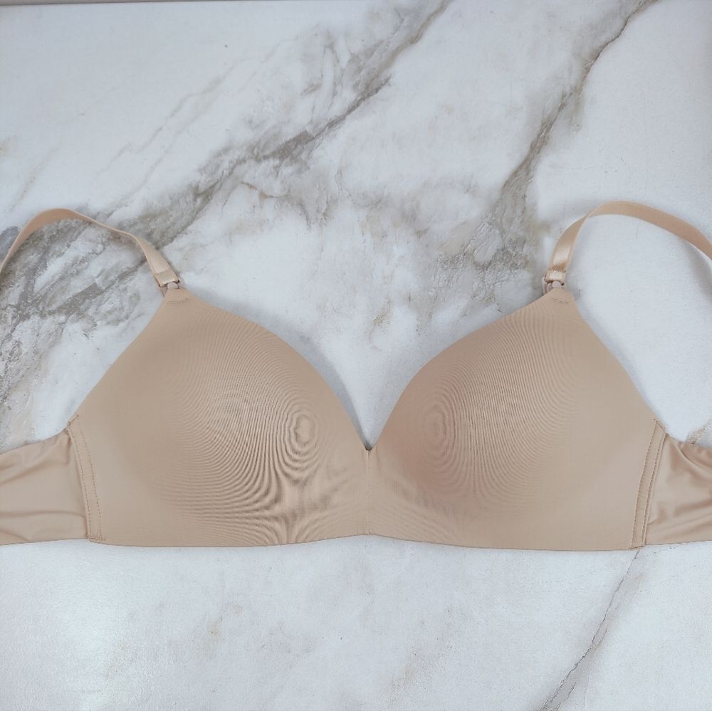 Auden Tan Nursing Lightly Lined Wirefree Wireless Bra Bralette, Sz 36C